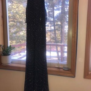 Adrianna Papell Navy Sequin Dress